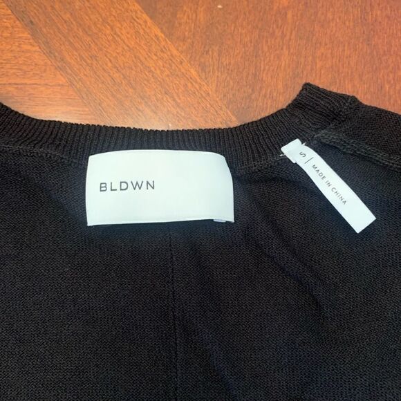BLDWN crew neck wool blend lightweight sweater size S in black, NWT - Picture 6 of 6
